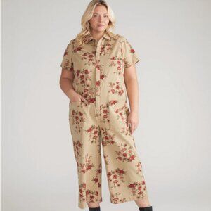 Universal Standard -  Kate Stretch Cotton Twill Jumpsuit - Wild Flower Bouquet P